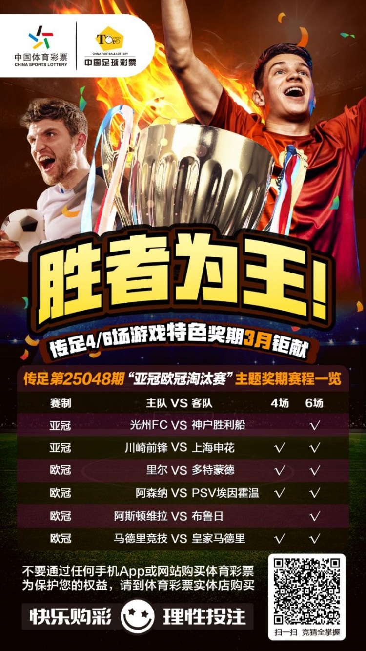  勝者為王！傳足特色獎(jiǎng)期第25048期聚焦亞冠歐冠淘汰賽