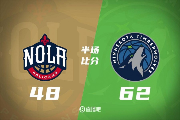  半場(chǎng)戰(zhàn)報(bào)：森林狼62-48領(lǐng)先鵜鶘 蘭德爾14分/戈貝爾10分/CJ13分