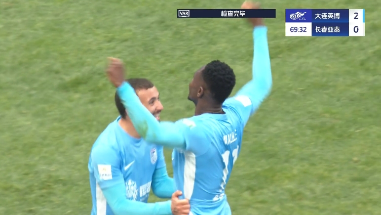  馬萊萊大連處子球！呂焯毅助攻馬萊萊破門，大連英博2-0亞泰
